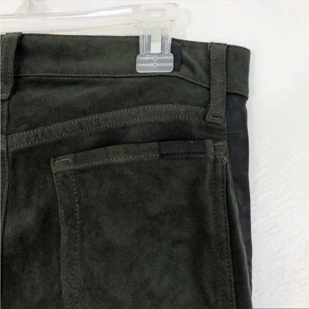 7 for all mankind faux leather & suede jegging pants - Picture 7 of 9